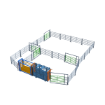 Загон A-50 — общий план с рабочим коридором и выходами